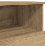 vidaXL Table de chevet chêne artisanal 50x32x60 cm bois d'ingénierie