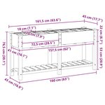 vidaXL Cache-pot de jardin avec étagère Beige 161.5 x 45 x 76.5 cm