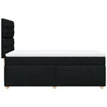 vidaXL Sommier à lattes de lit avec matelas Noir 90x190 cm Tissu