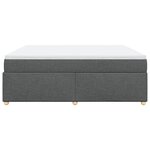 vidaXL Sommier à lattes de lit avec matelas Gris foncé 200x200cm Tissu