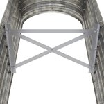 vidaXL Lit surélevé de jardin Acier enduit de poudre Argenté