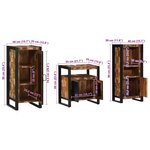 vidaXL Ensemble de mobilier de salle de bain avec étagère 3 Pièces