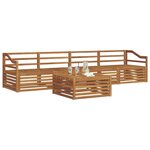 vidaXL Ensemble de canapés d'extérieur 5 Pièces Naturel