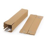 Tube carton carré brun à fermeture adhésive 105x500 mm (lot de 10)