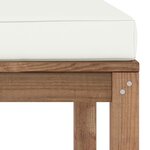 vidaXL Repose-pied de jardin avec coussin crème