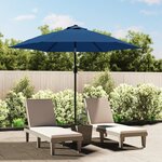 vidaXL Tissu de remplacement pour parasol d'extérieur Bleu azuré 300cm