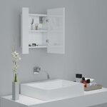 vidaXL Armoire à miroir de bain à LED Blanc brillant Acrylique
