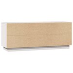 vidaXL Meuble TV Blanc 110 5x35x44 cm Bois de pin massif