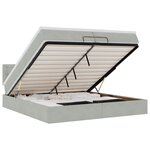 vidaXL Cadre de lit ottoman avec matelas gris clair 200x200 cm velours