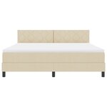 vidaXL Lit à ressorts avec matelas & LED crème 180x200 cm Tissu