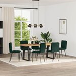 vidaXL Chaises à manger lot de 6 vert foncé velours