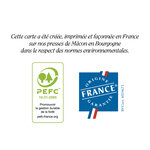 Carte double carnet de couleurs créée et imprimée en france sur papier certifié pefc - bon anniversaire - colibri et fleurs