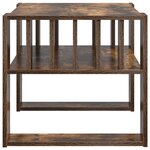 vidaXL Table basse Chêne fumé 66 x 49 5 x 45 cm Bois d'ingénierie