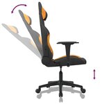 vidaXL Chaise de jeu de massage Noir et orange Tissu