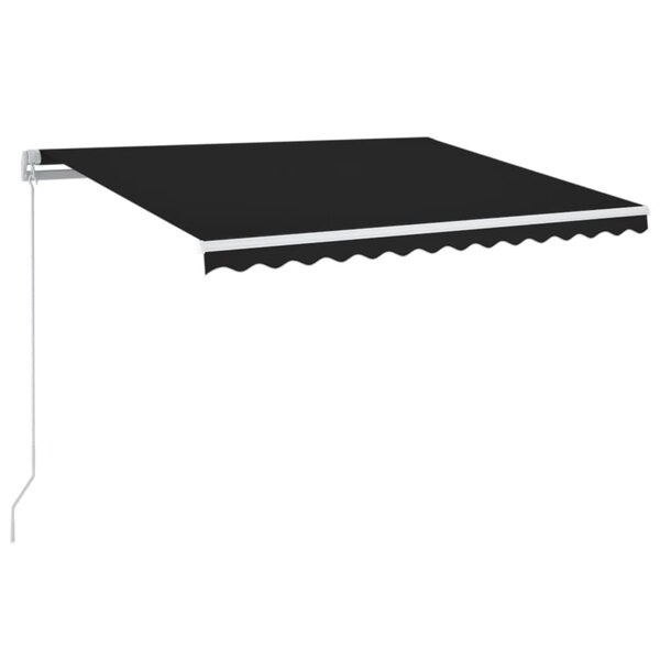 vidaXL Auvent manuel rétractable avec LED 350x250 cm Anthracite