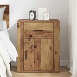 vidaXL Cabinet de chevet Bois ancien 50 x 36 x 60 cm Bois d'ingénierie
