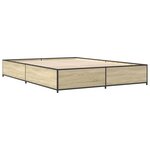 vidaXL Cadre de lit sans matelas chêne sonoma 150x200 cm