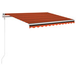 vidaXL Auvent rétractable automatique 350x250 cm Orange et marron