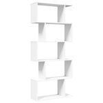 vidaXL Étagère séparatrice de pièce à 5 niveaux blanc 70x24x161 cm