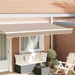 vidaXL Bande de auvent Beige 3.8 x 0.2 m Toile