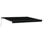 vidaXL Auvent Rétractable Noir 400 × 300 cm Polyester et Acier