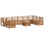 vidaXL Ensemble de canapés d'extérieur 11 Pièces Naturel