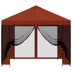 vidaXL Abri de jardin avec parois 3 x 3 m Terre cuite