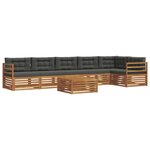 vidaXL Ensemble de canapés d'extérieur 7 pc Naturel et Anthracite
