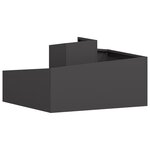vidaXL Pot Noir 80x80x50 cm Acier laminé à froid