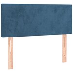 vidaXL Tête de lit à LED Bleu foncé 90x5x78/88 cm Velours