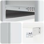 vidaXL Table d'appoint murale Blanc 59 x 34 5 x 17 cm