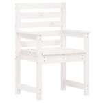 vidaXL Ensemble à dîner de jardin 7 Pièces blanc bois massif de pin