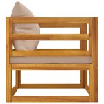 vidaXL Chaise de jardin avec coussins taupe bois massif d'acacia