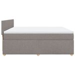 vidaXL Sommier à lattes de lit avec matelas Taupe 200x200 cm Tissu