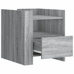 vidaXL Table de chevet sonoma gris 45x50x50 cm bois d'ingénierie