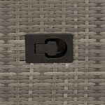 vidaXL Chaises inclinables de jardin lot de 2 et coussins gris rotin