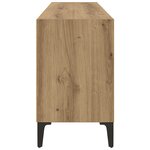 vidaXL Meuble TV Artisan Chêne Bois d'ingénierie  Métal Moyenne