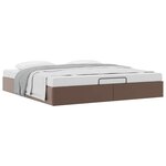 vidaXL Cadre de lit ottoman sans matelas marron 180x200 cm similicuir