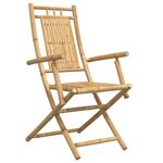 vidaXL Chaises pliables de jardin lot de 8 53x66x99 cm bambou