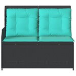 vidaXL Banc de jardin Noir polyrotin