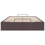 vidaXL Cadre de lit ottoman sans matelas marron foncé 120x190 cm tissu