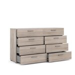 TVILUM Commode 8 tiroirs - Chene Truffe - L 140 x P 40 x H 82 cm - TYHJA