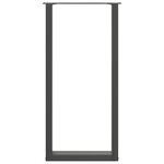 vidaXL Pieds de table de bar en U 2 pièces Anthracite 50 x (100-101) cm Acier