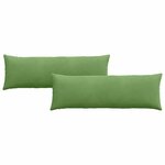 vidaXL Coussins de canapé 2 Pièces Vert clair 120 x 40 cm