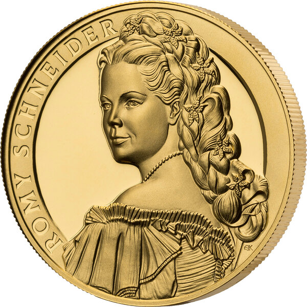 Pièce de monnaie en Or 5000 Francs g 31.1 (1 oz) Millésime 2022 Édition Portrait d'Or ROMY SCHNEIDER