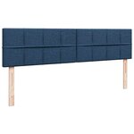VidaXL Cadre de lit ottoman avec matelas bleu 200x200 cm tissu
