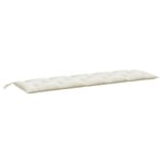 vidaXL Coussin de banc de jardin crème mélangé 180x50x7 cm tissu