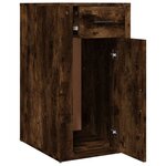 vidaXL Armoire de bureau Chêne fumé 40x49x75 cm Bois d'ingénierie