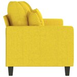 vidaXL Canapé à 3 places Jaune clair 180 cm Tissu