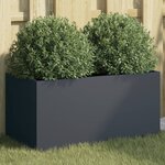vidaXL Jardinière anthracite 62x30x29 cm acier laminé à froid